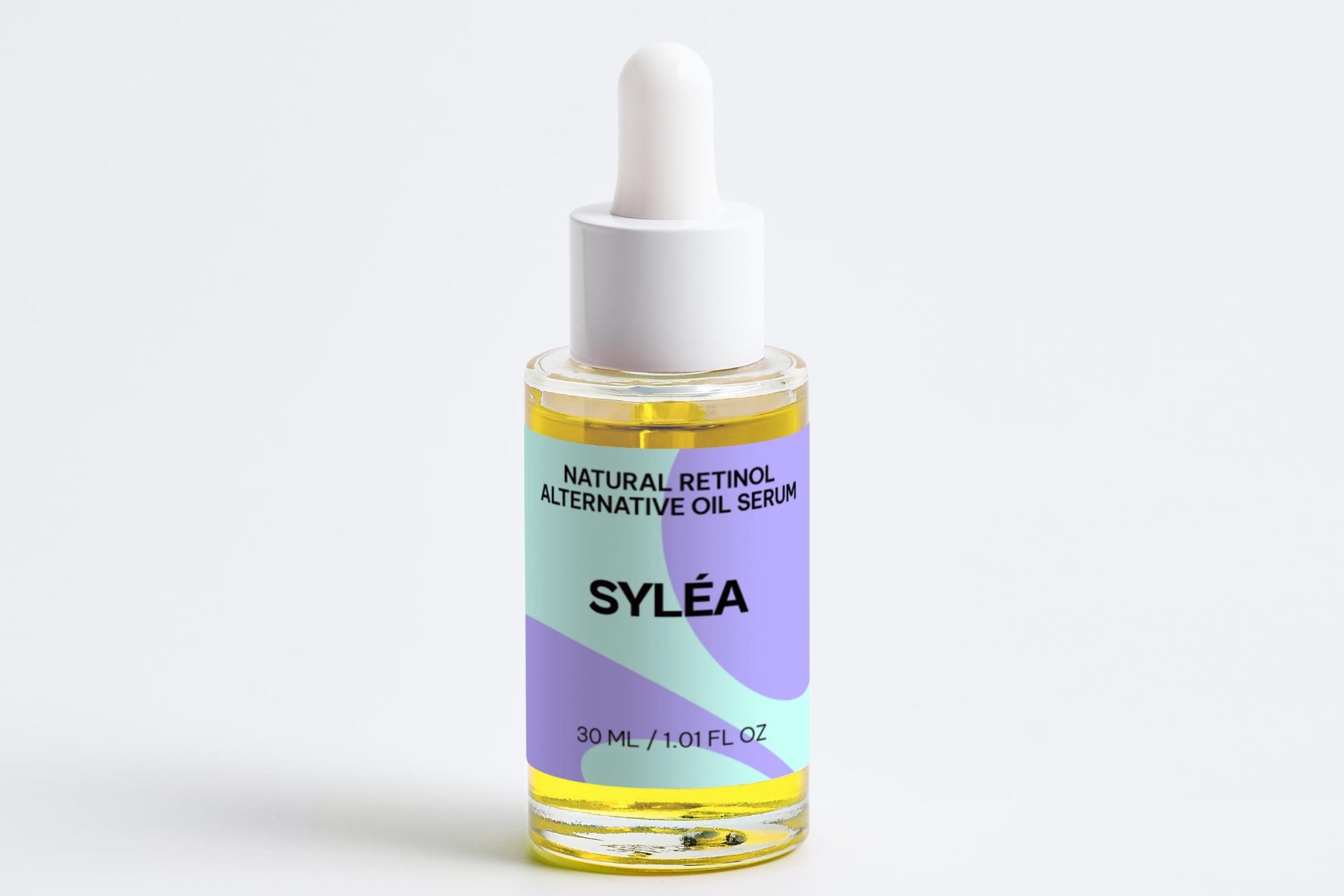 SYLÉA Bakuchiol Retinol Alternative Serum 30ml bottle with dropper on white background